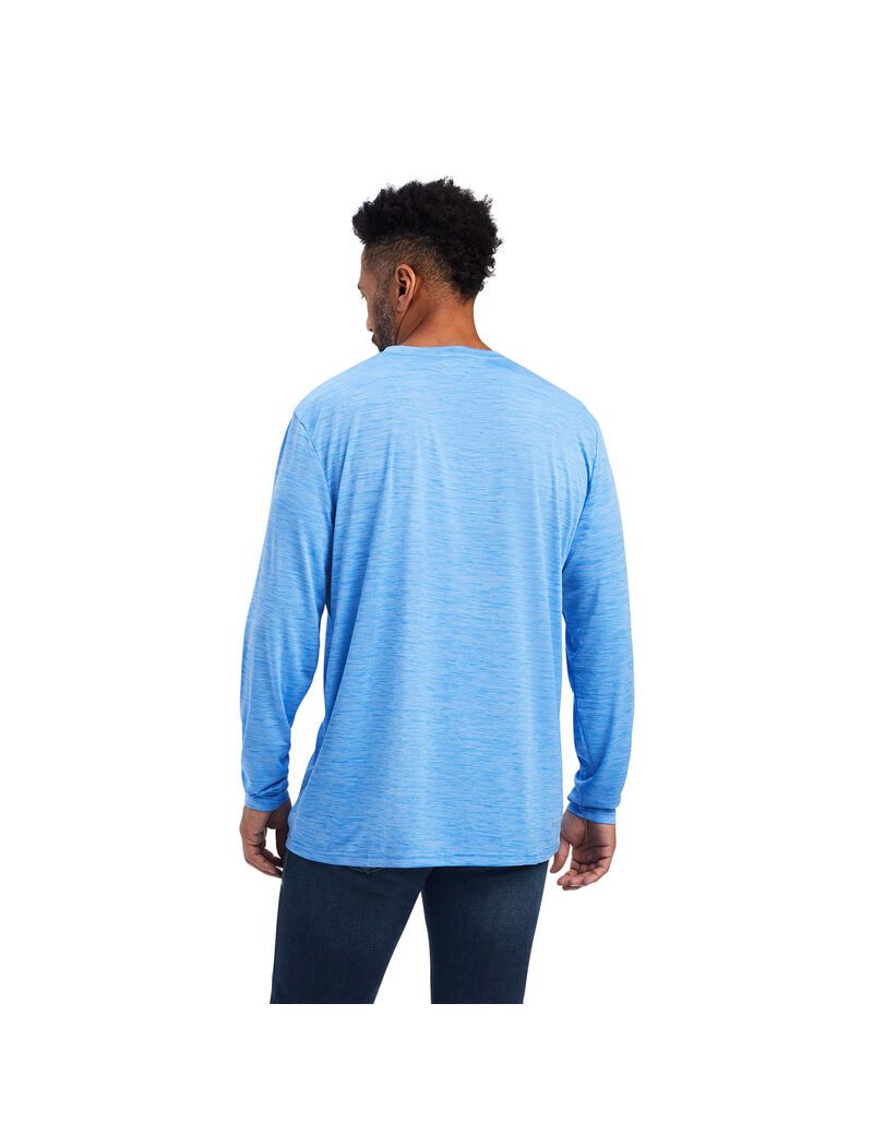 Camiseta Ariat Charger Logo Azules | XGO134205