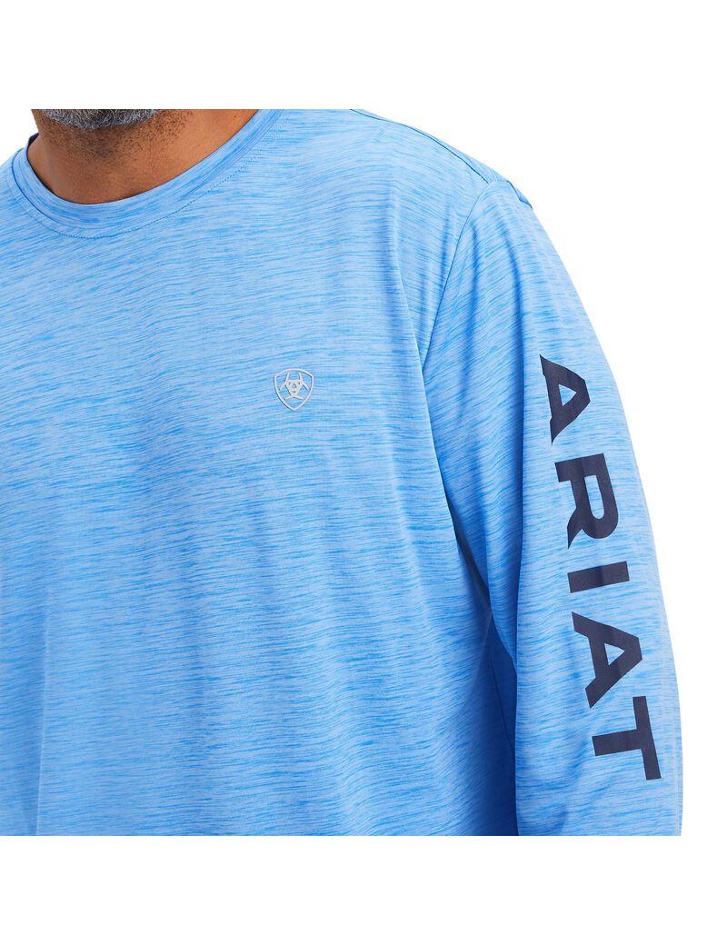 Camiseta Ariat Charger Logo Azules | XGO134205