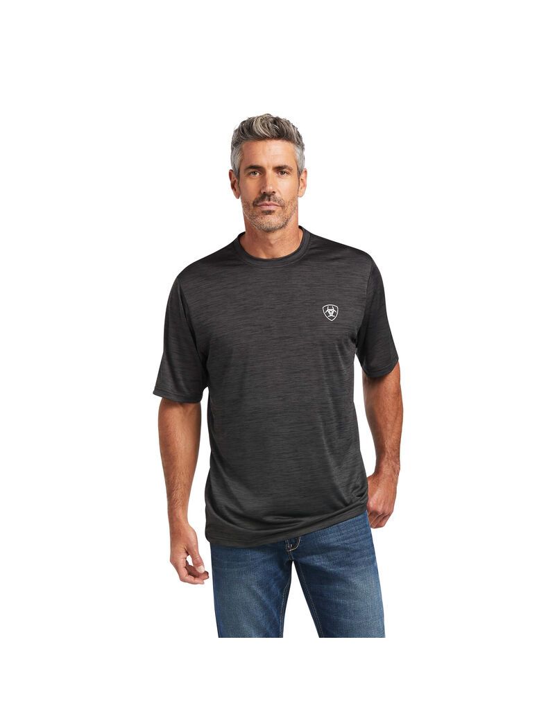 Camiseta Ariat Charger Vertical Flag Tee Grises | ABL578962