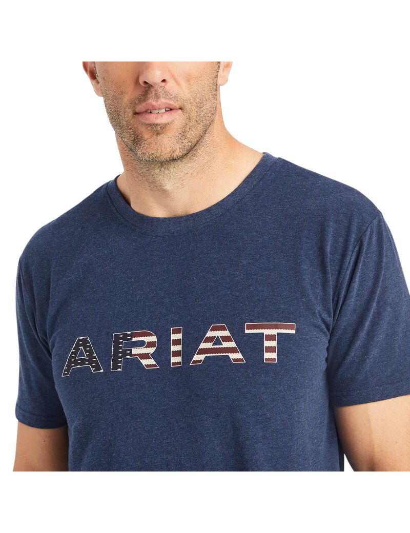 Camiseta Ariat Chimayo Estampados Azul Marino | PTR839127