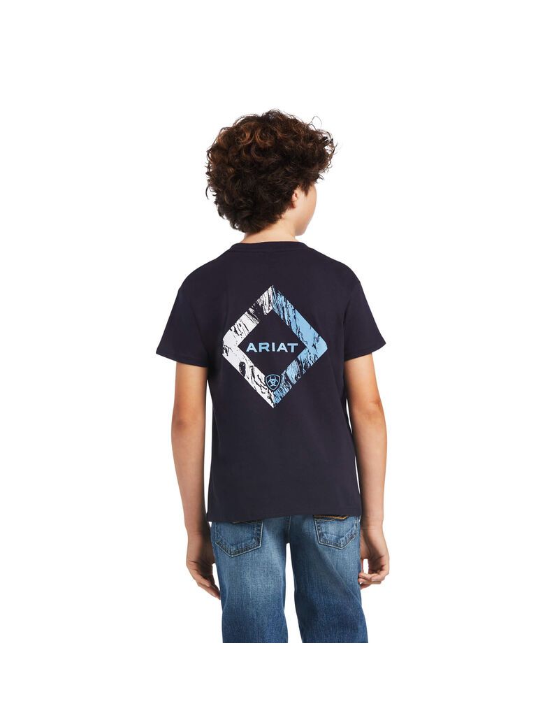 Camiseta Ariat Diamond Wood Azul Marino | MZD085193