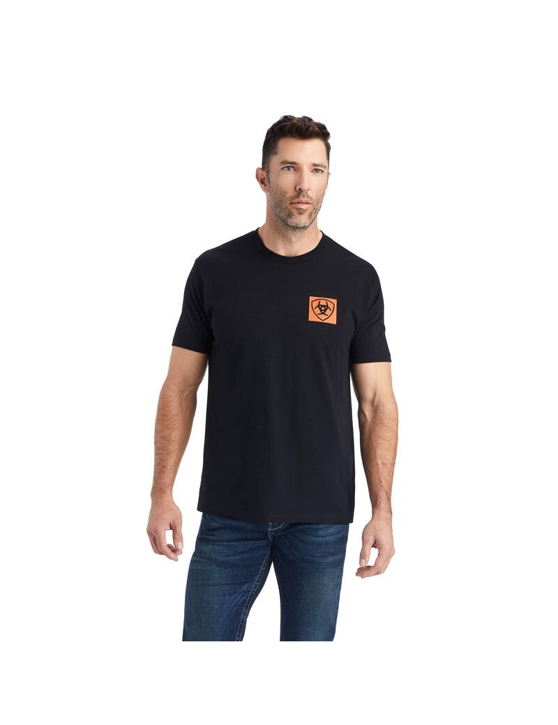 Camiseta Ariat Linear Octane Negros | NBV182350