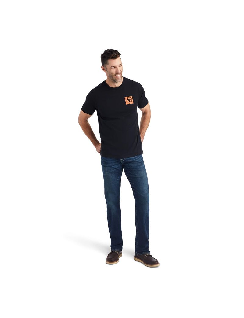 Camiseta Ariat Linear Octane Negros | NBV182350