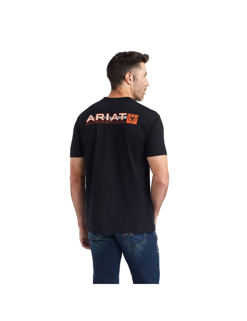 Camiseta Ariat Linear Octane Negros | NBV182350