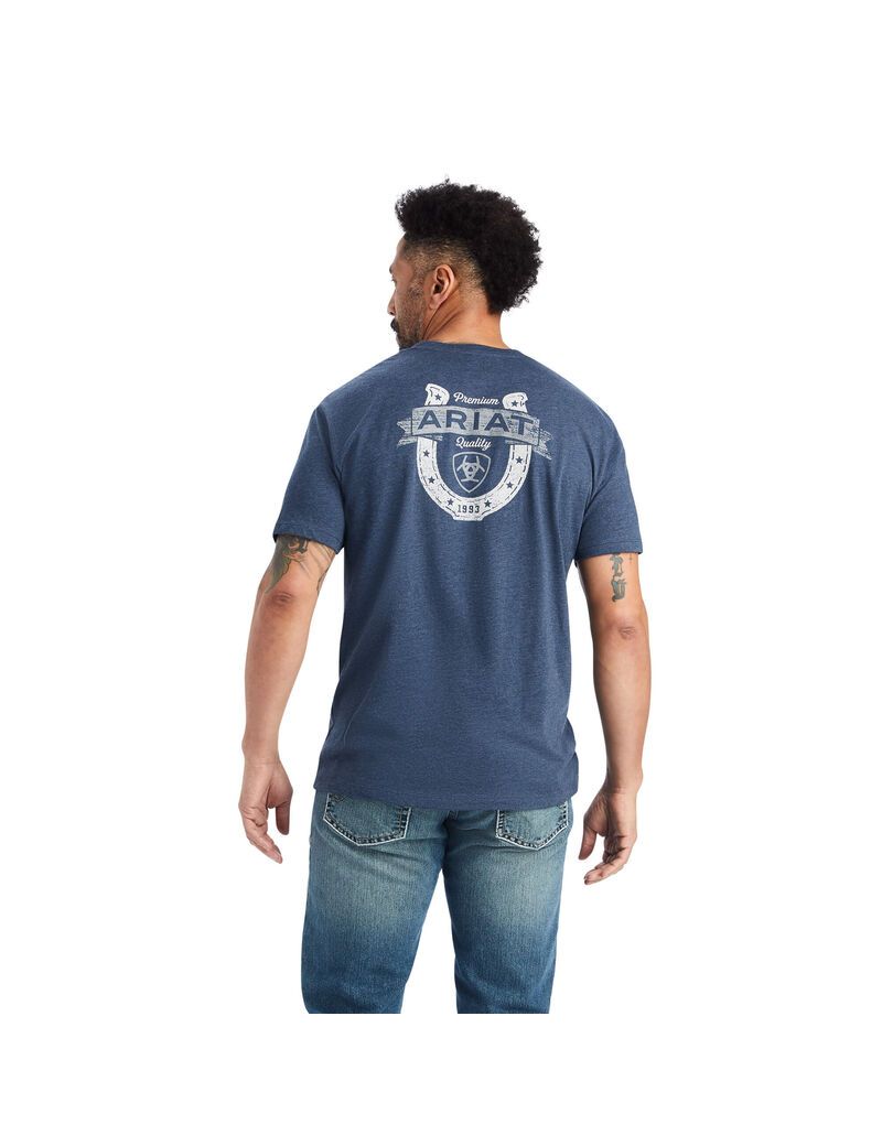 Camiseta Ariat Lucky Horseshoe Azul Marino | IRN065473