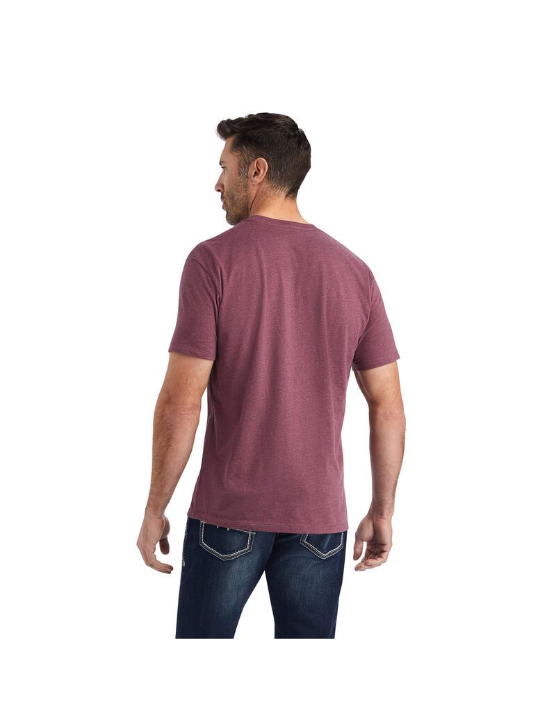 Camiseta Ariat Octane Stack Vino | FOH172384