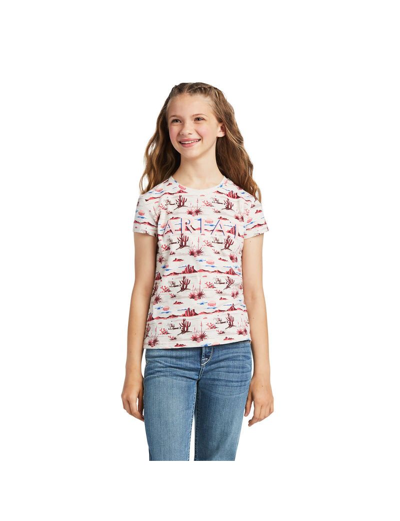 Camiseta Ariat REAL Yuma Print Estampados Tee Multicolor | OML567238