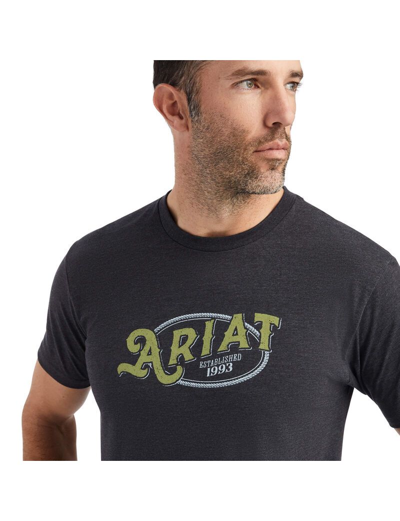 Camiseta Ariat Rope Oval Grises | DIG624735