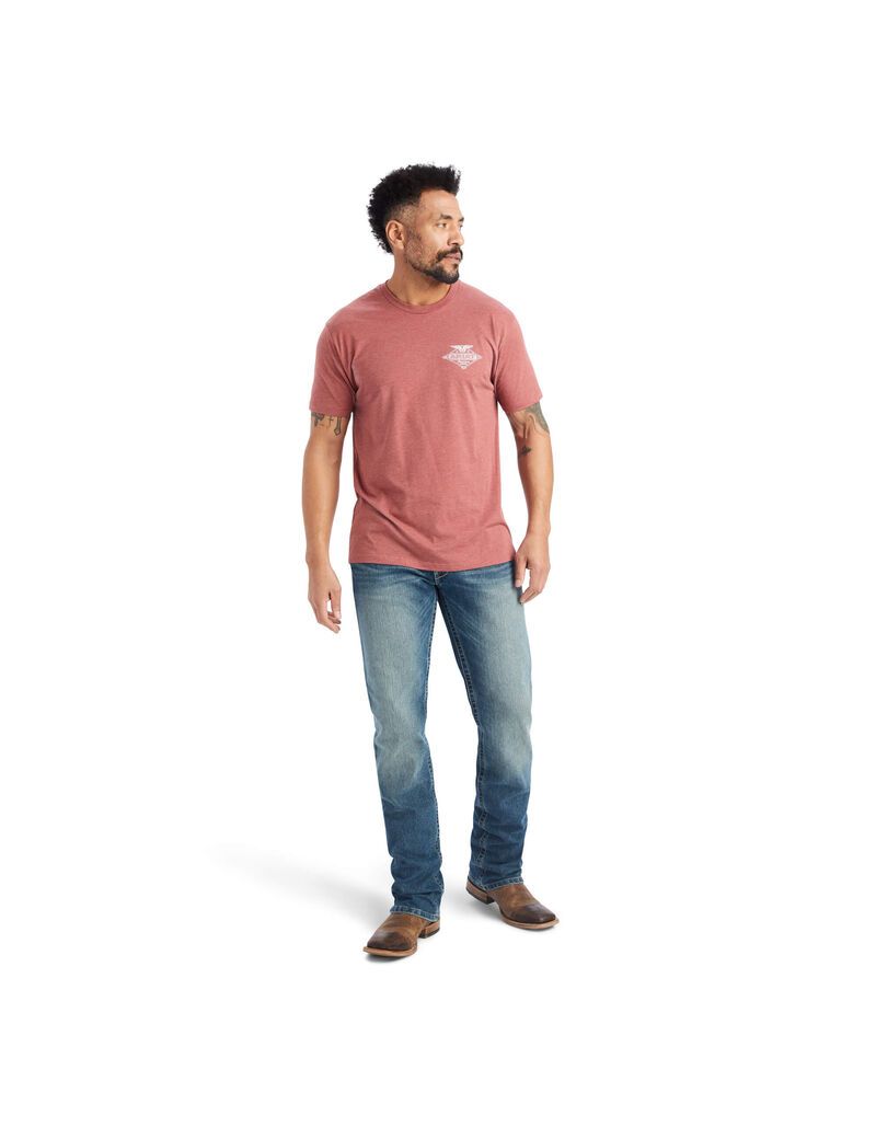 Camiseta Ariat Trabajo Eagle Rojos | CNI360528