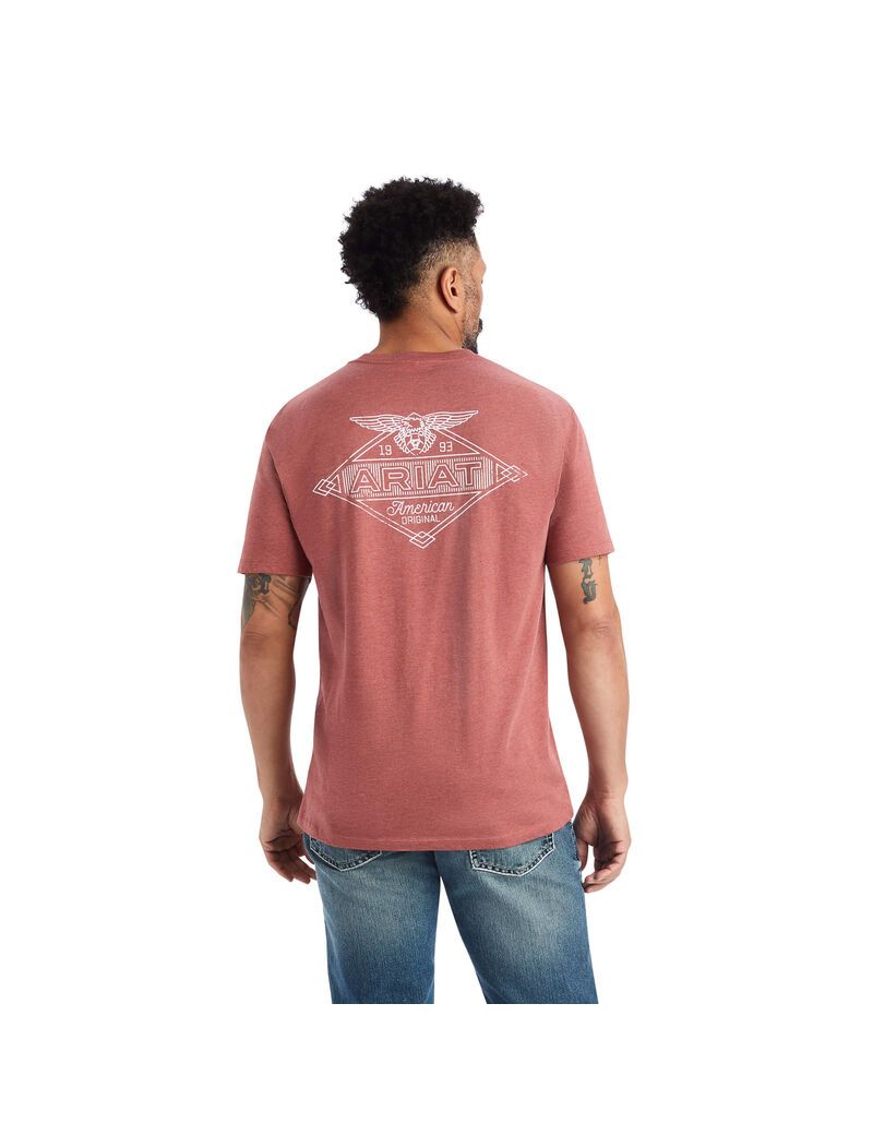 Camiseta Ariat Trabajo Eagle Rojos | CNI360528