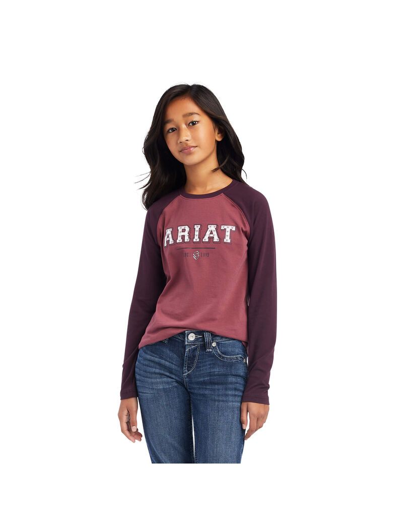 Camiseta Ariat Varsity Rosas | ZJD537410