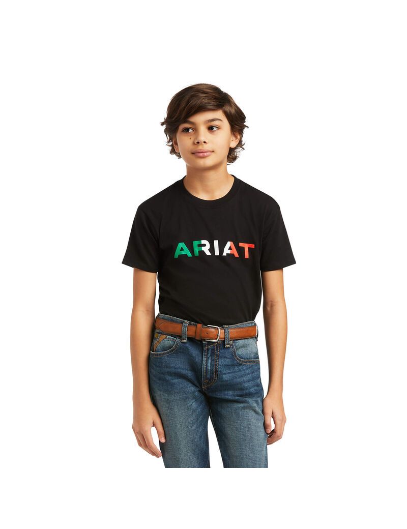 Camiseta Ariat Viva Mexico Negros | DLE783154