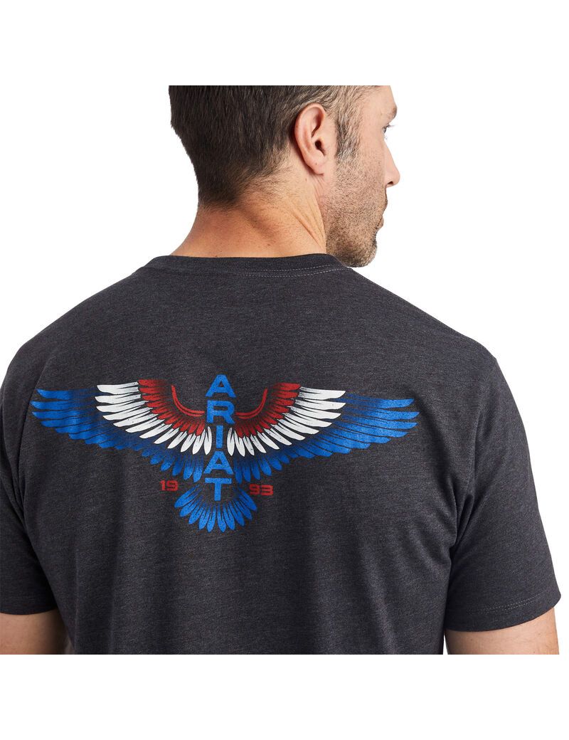 Camiseta Ariat Wingspan Grises | CFZ032418