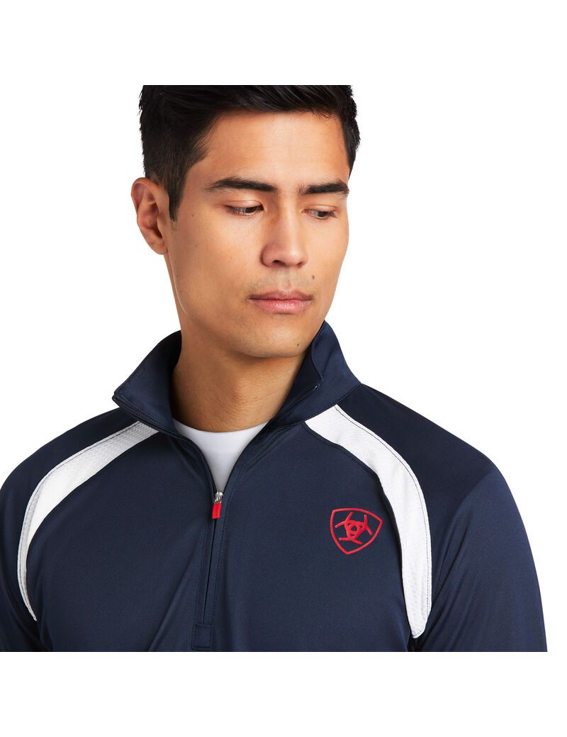 Capas Intermedias Ariat Sunstopper Team 1/4 Zip Multicolor | GNE730146