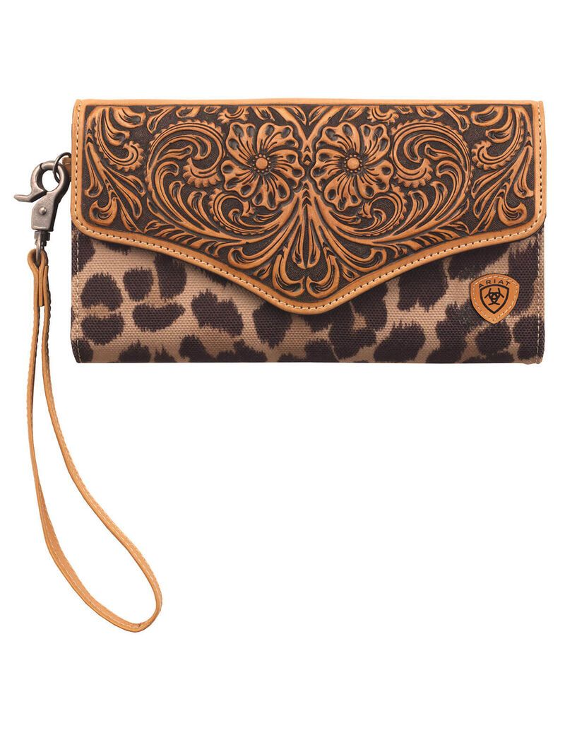 Carteras Ariat Leopard clutch Marrom | OIU413726