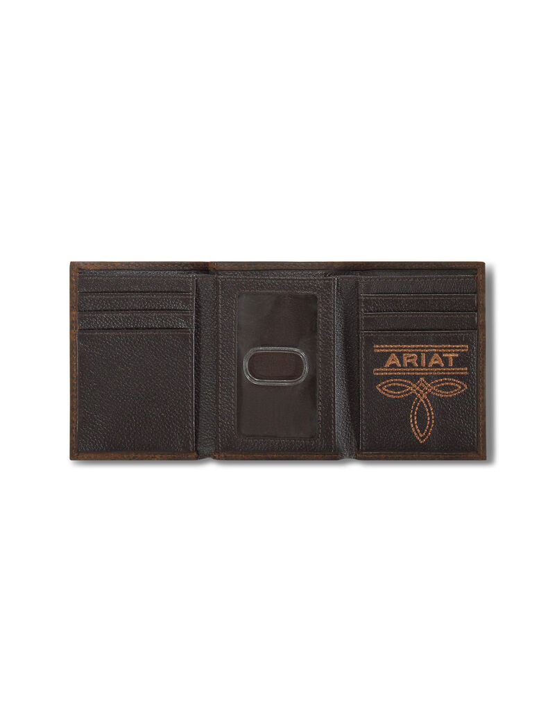 Carteras Ariat Mexico logo trifold Marrom | ADX371504