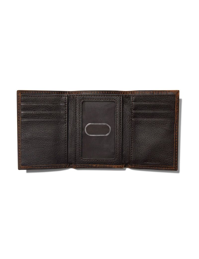 Carteras Ariat Tan Shield Brown Fabric Trifold Marrom | IFN649587