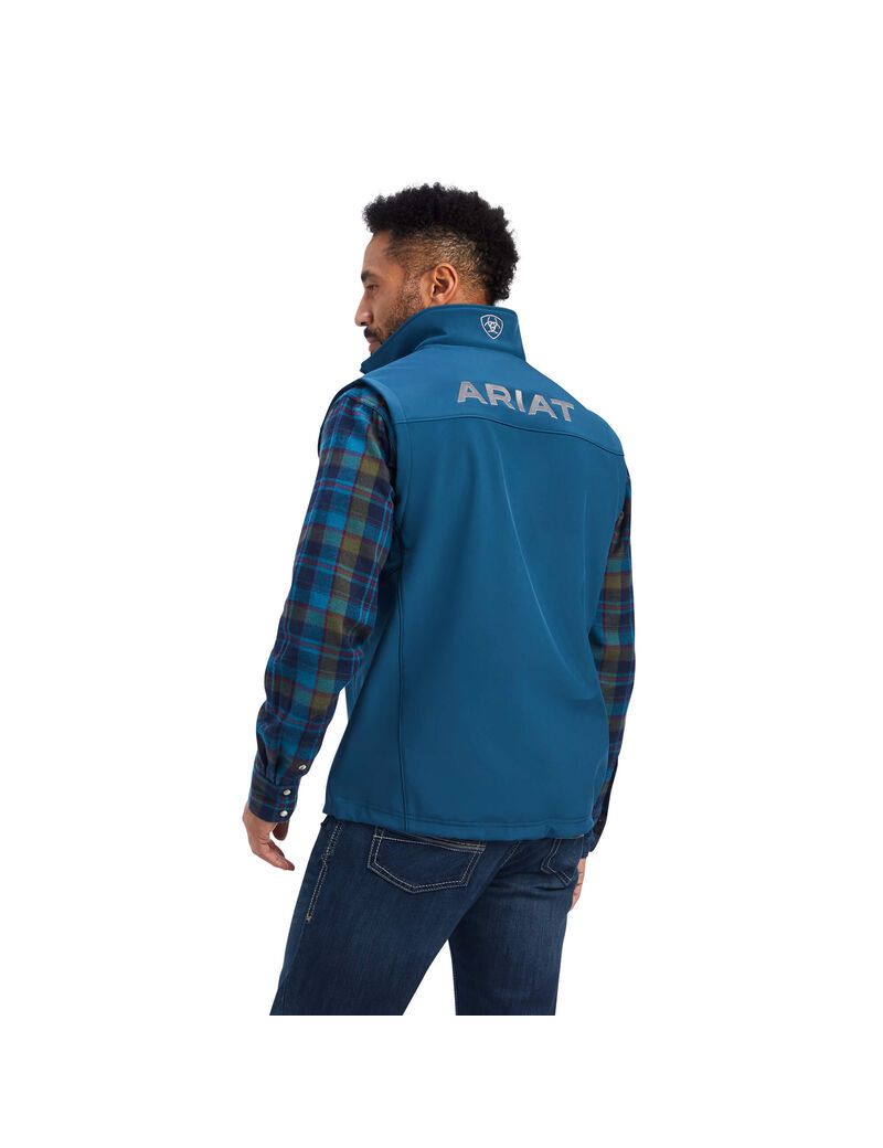 Chalecos Ariat Logo 2.0 Softshell Azules | TJG284150