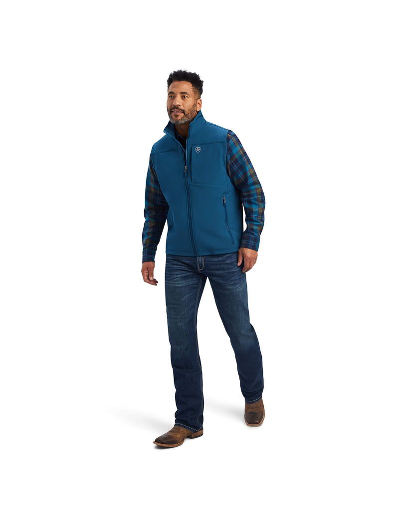 Chalecos Ariat Logo 2.0 Softshell Azules | TJG284150