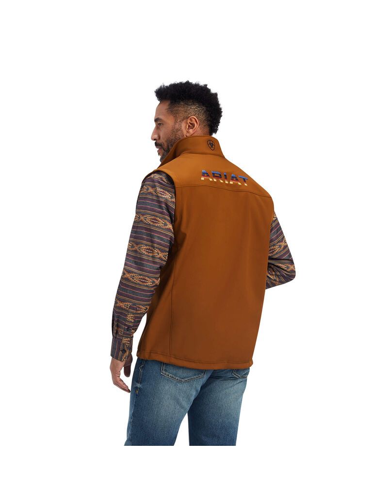 Chalecos Ariat Logo 2.0 Softshell Marrom | CWK436182