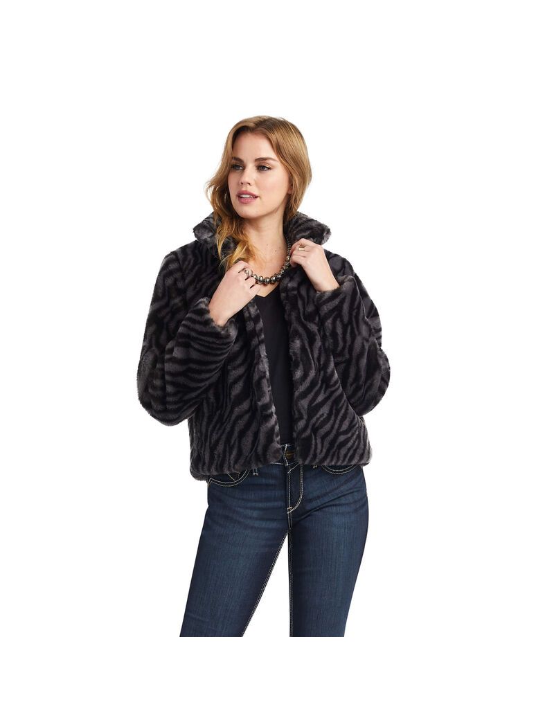 Chaquetas Ariat City Girl Faux Fur Negros | KFL931502