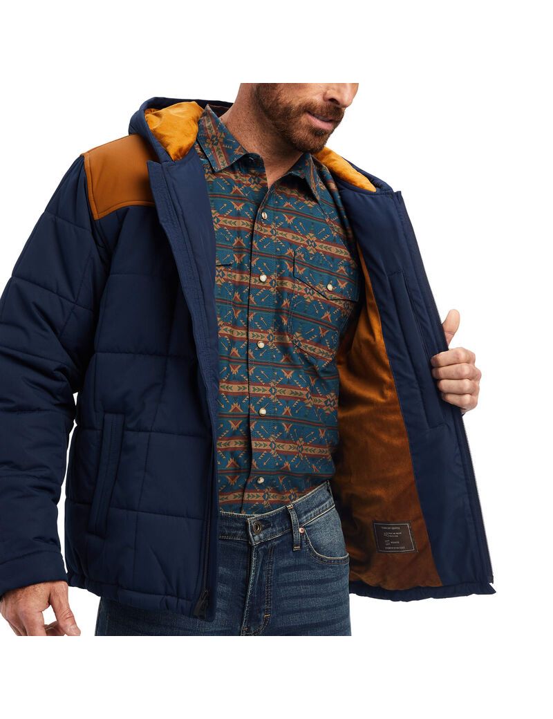 Chaquetas Ariat Crius Encapuchado Insulated Azul Marino | RUJ904783