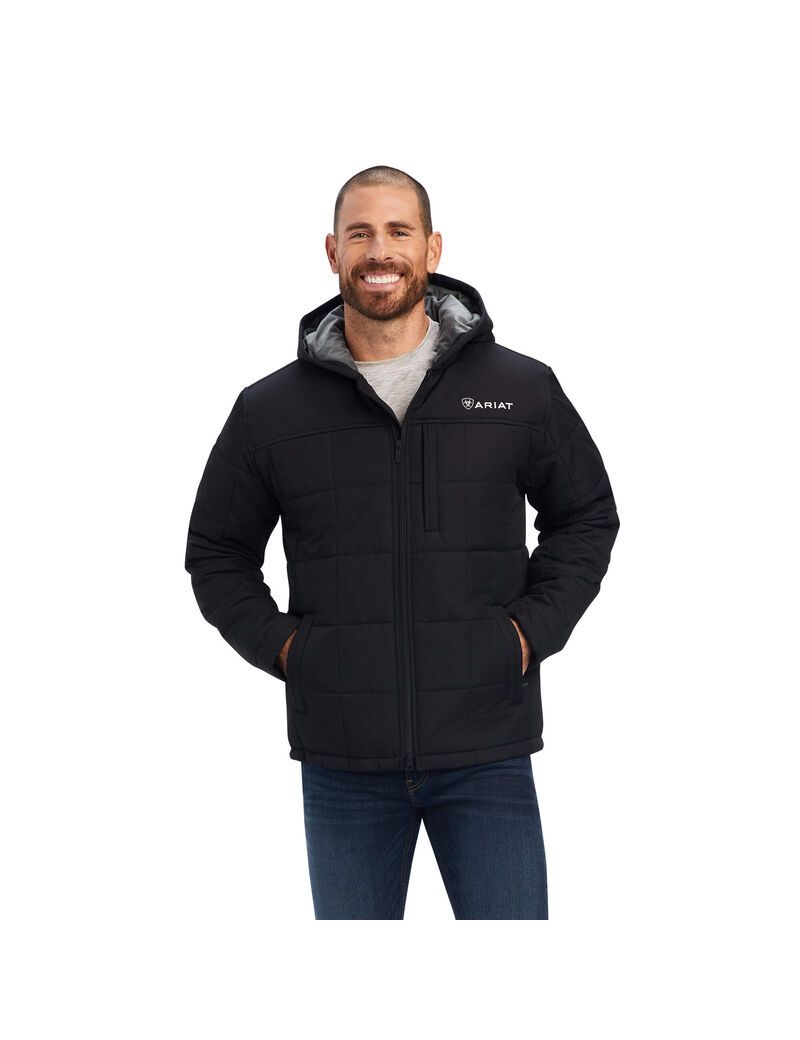 Chaquetas Ariat Crius Encapuchado Insulated Negros | WGB589230