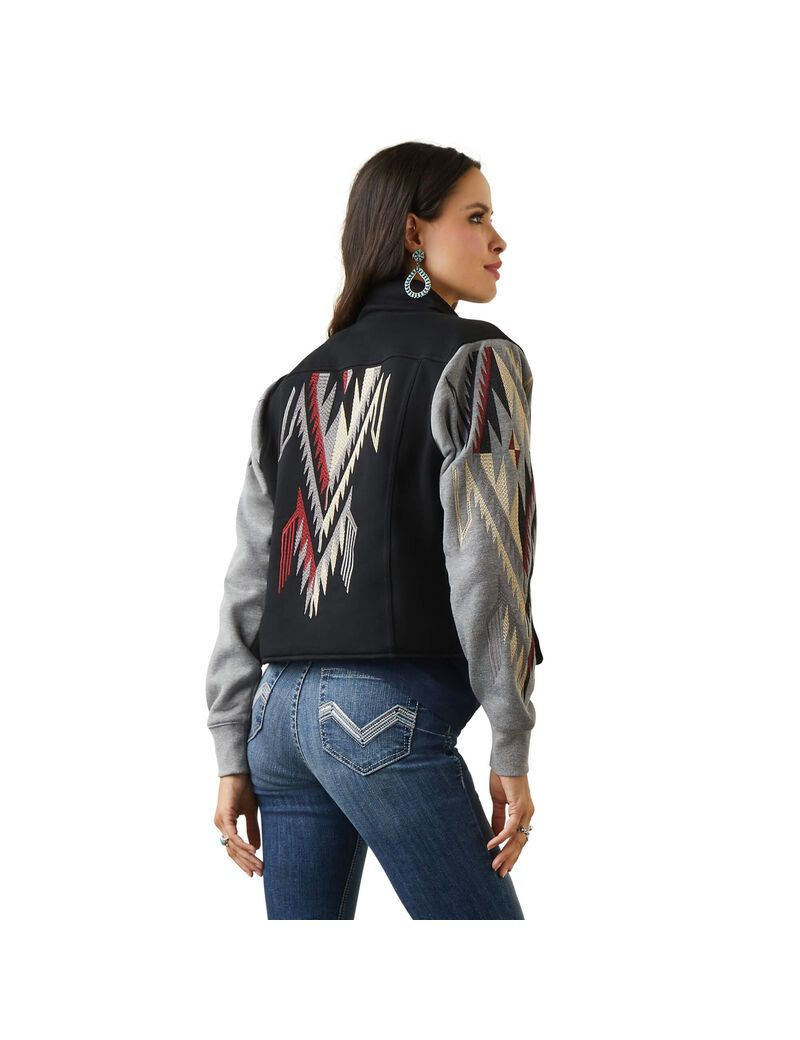 Chaquetas Ariat Embroidered Chimayo Negros Grises | FCA172046