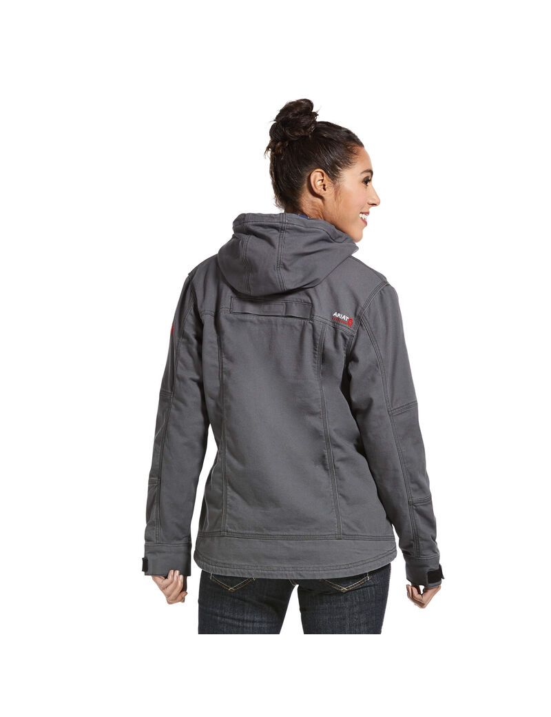 Chaquetas Ariat FR DuraLight Stretch Lona Grises | HAT598364