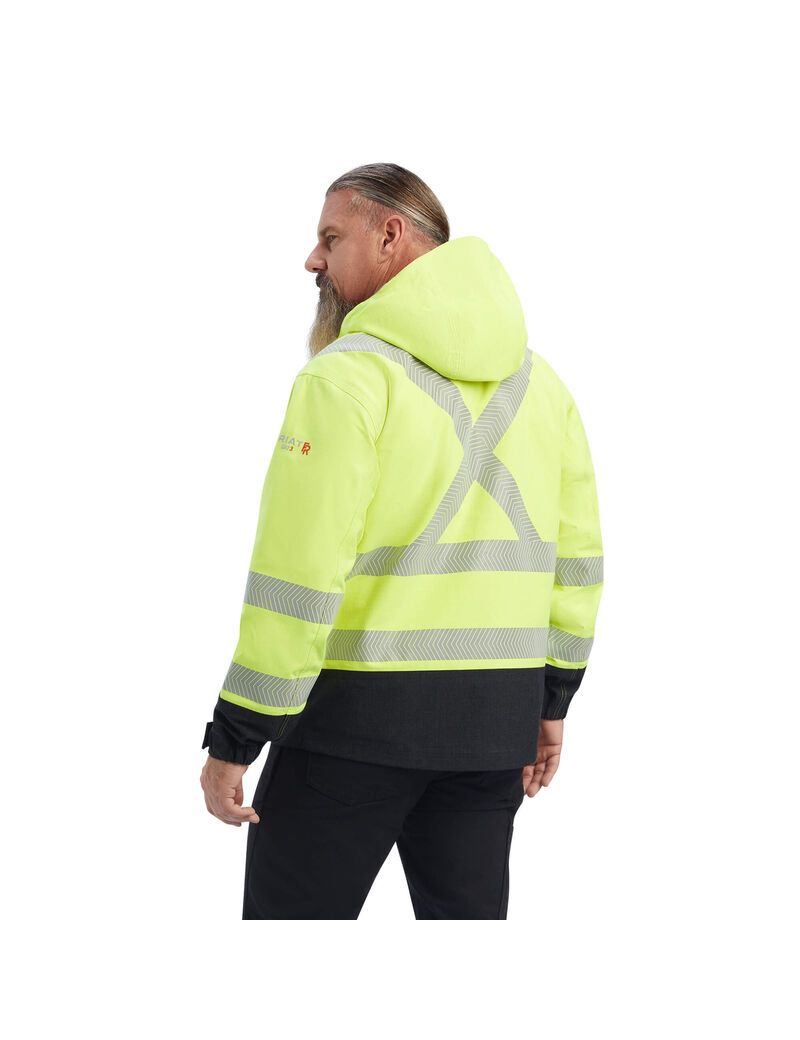 Chaquetas Ariat FR Hi-Vis Encapuchado Impermeables Amarillos | WZE541098