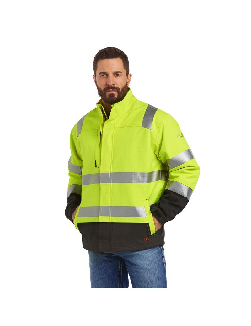 Chaquetas Ariat FR Hi-Vis Impermeables Insulated Amarillos | JHW051679