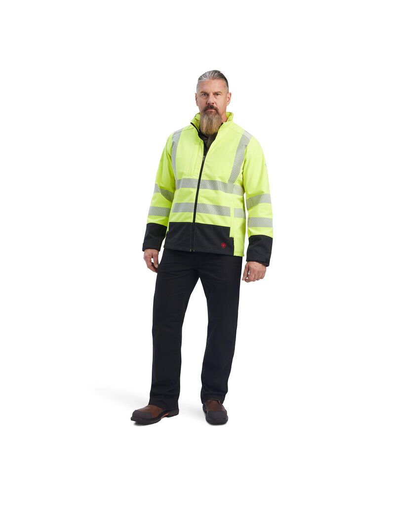 Chaquetas Ariat FR Vernon Hi-Vis Softshell Amarillos | FBW293576