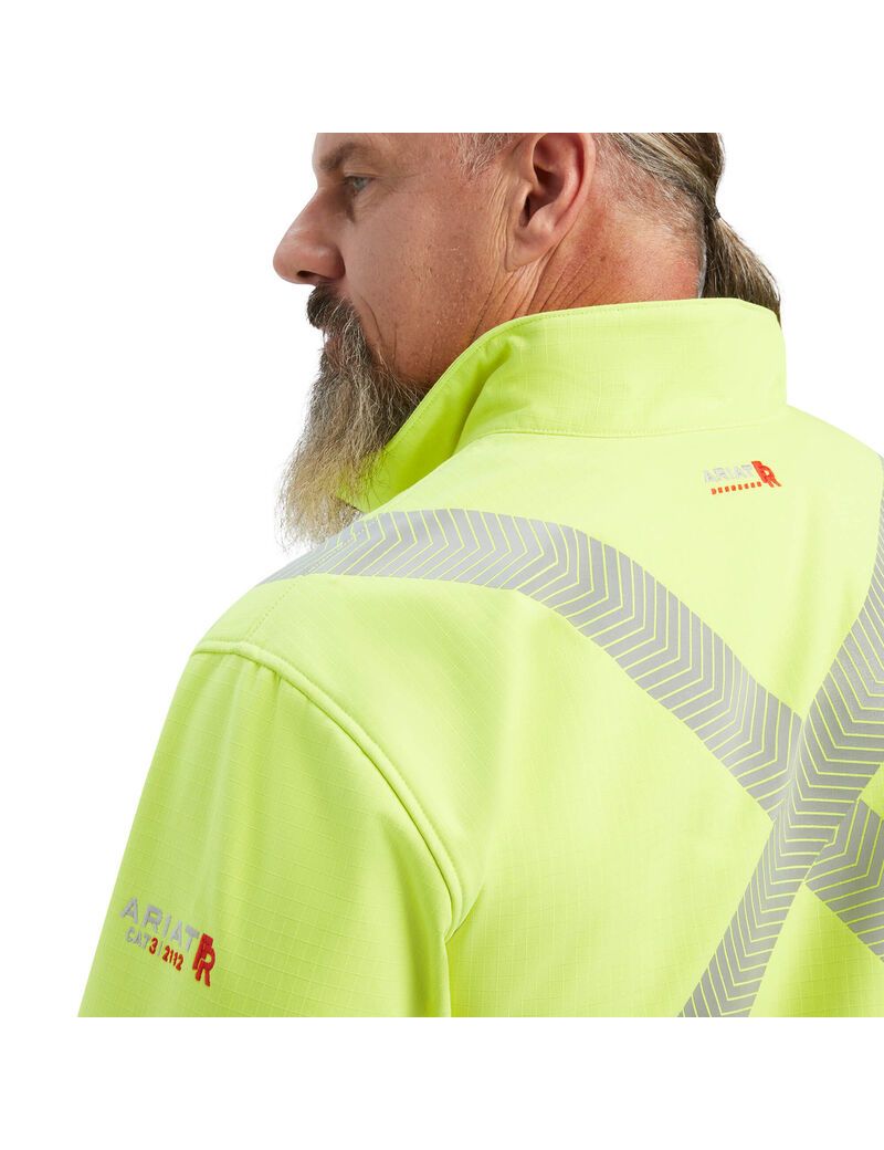 Chaquetas Ariat FR Vernon Hi-Vis Softshell Amarillos | FBW293576