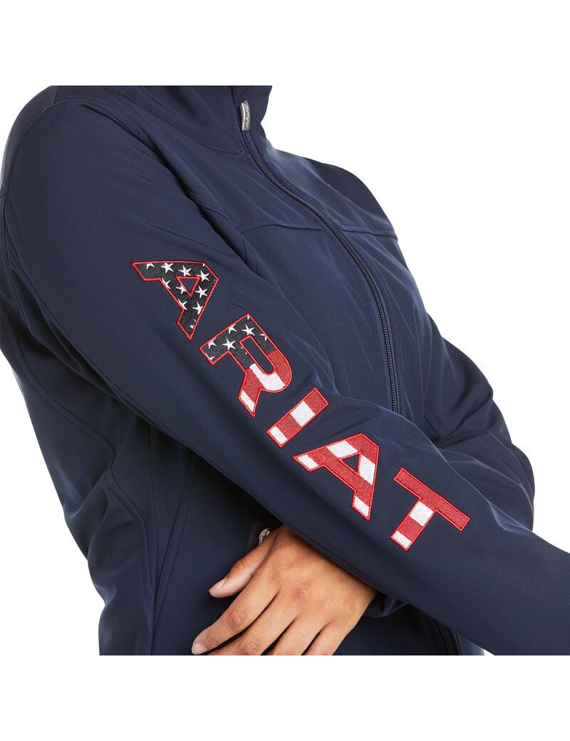 Chaquetas Ariat New Team Softshell Azul Marino | NCD568294