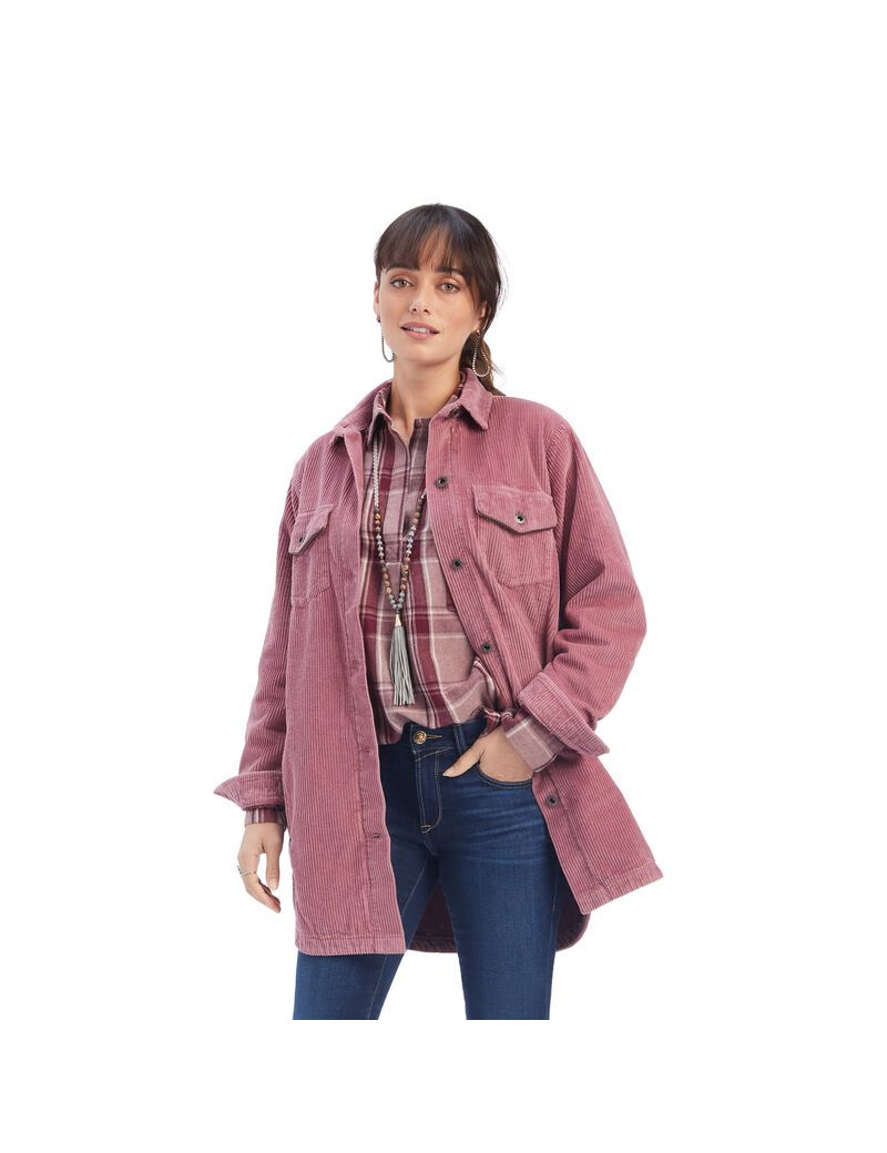 Chaquetas Ariat On the Run Shacket Shirt Rosas | LQJ142785