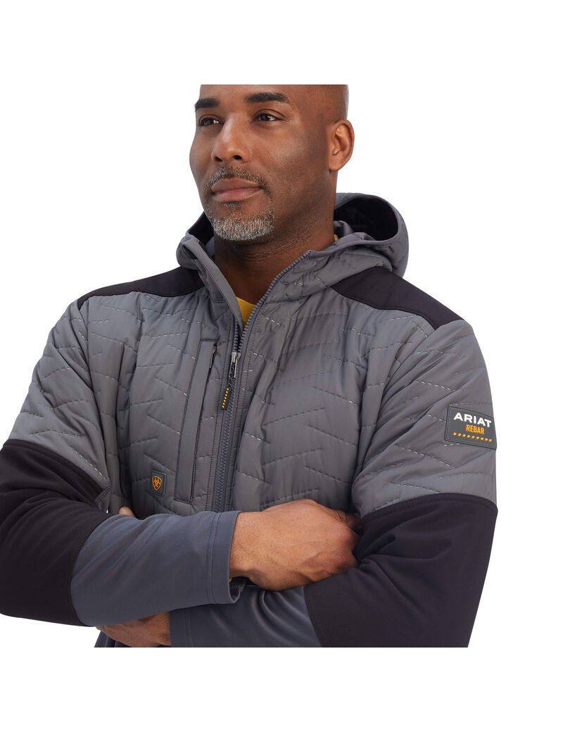 Chaquetas Ariat Rebar Cloud 9 Insulated Grises | CVR243071