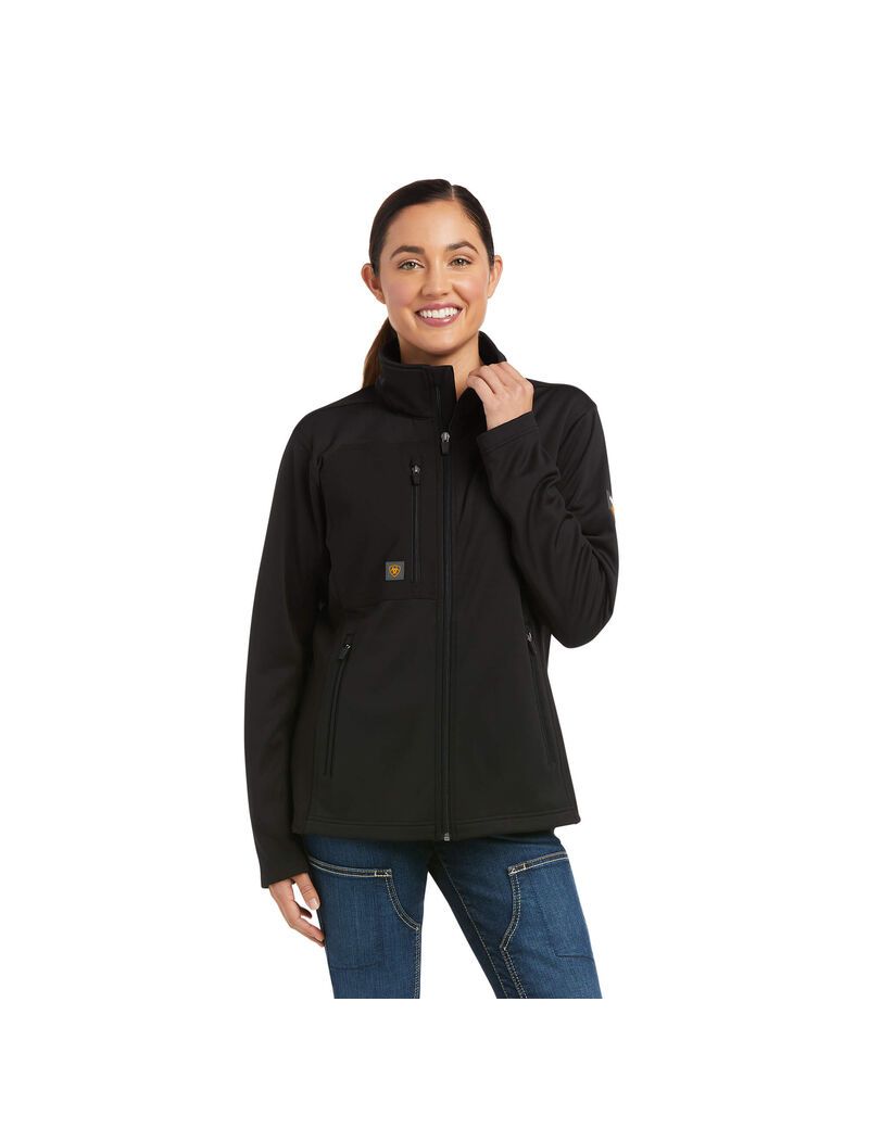 Chaquetas Ariat Rebar Dri-Tech DuraStretch Fleece Híbrido Negros | ZNX368079