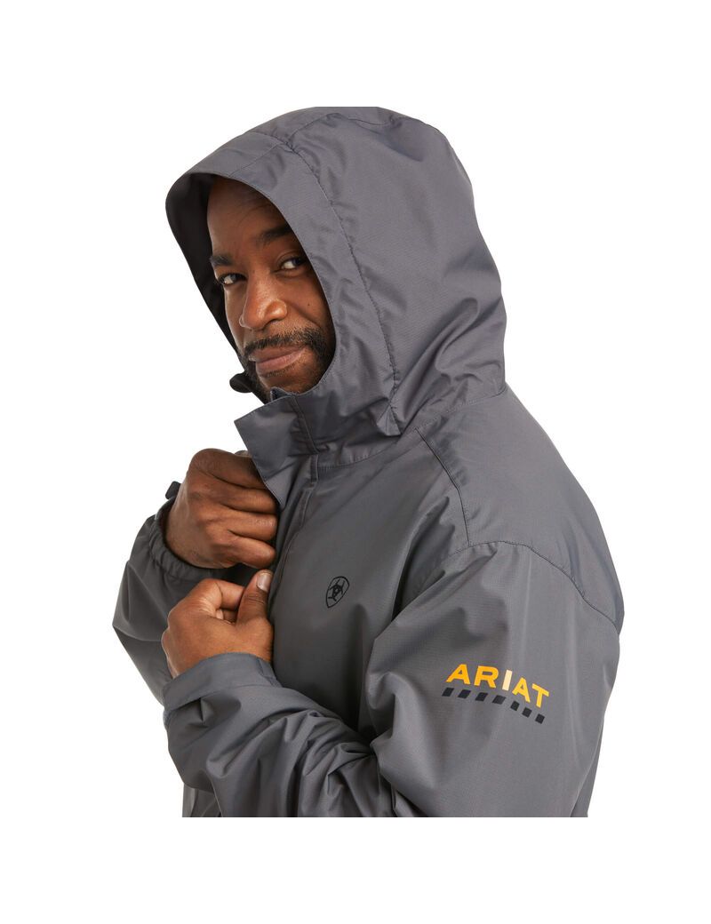 Chaquetas Ariat Rebar Stormshell Impermeables Grises | XYG260415