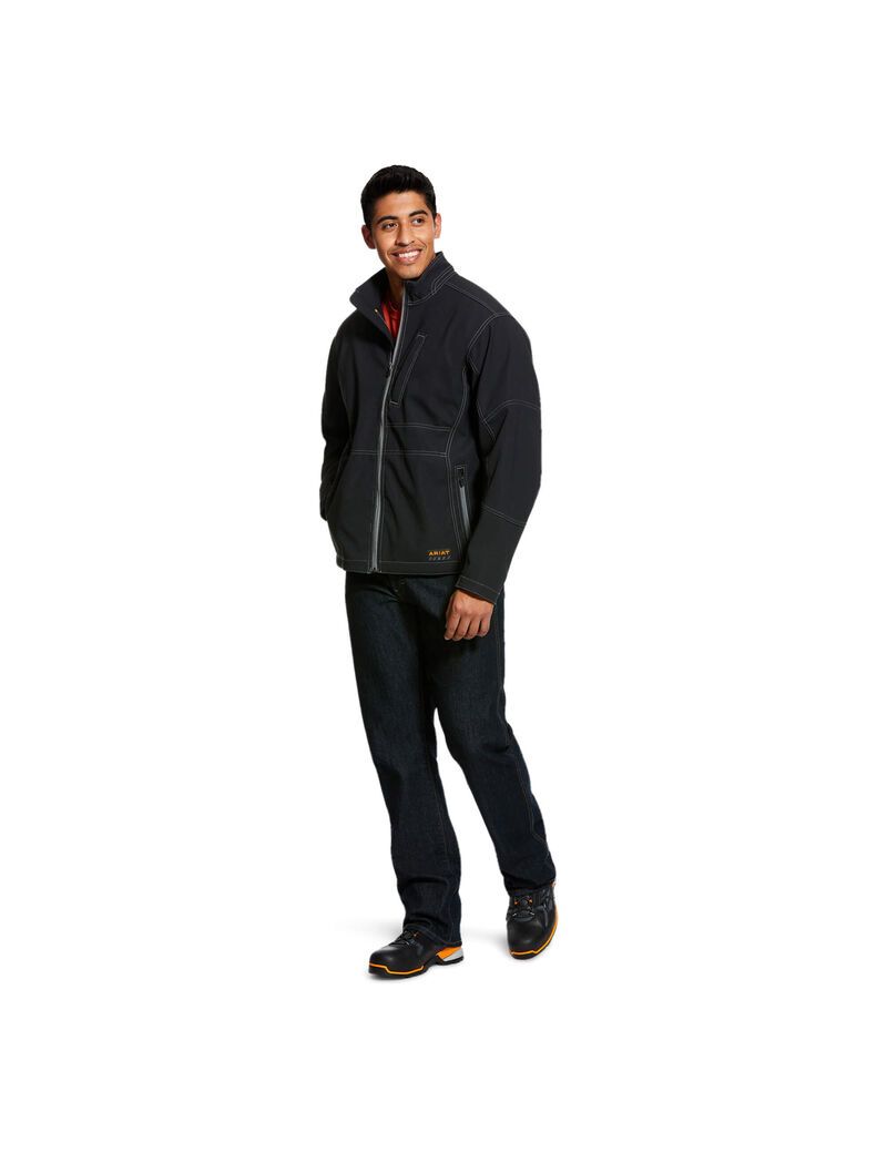 Chaquetas Ariat Rebar Stretch Lona Softshell Negros | EMS520471