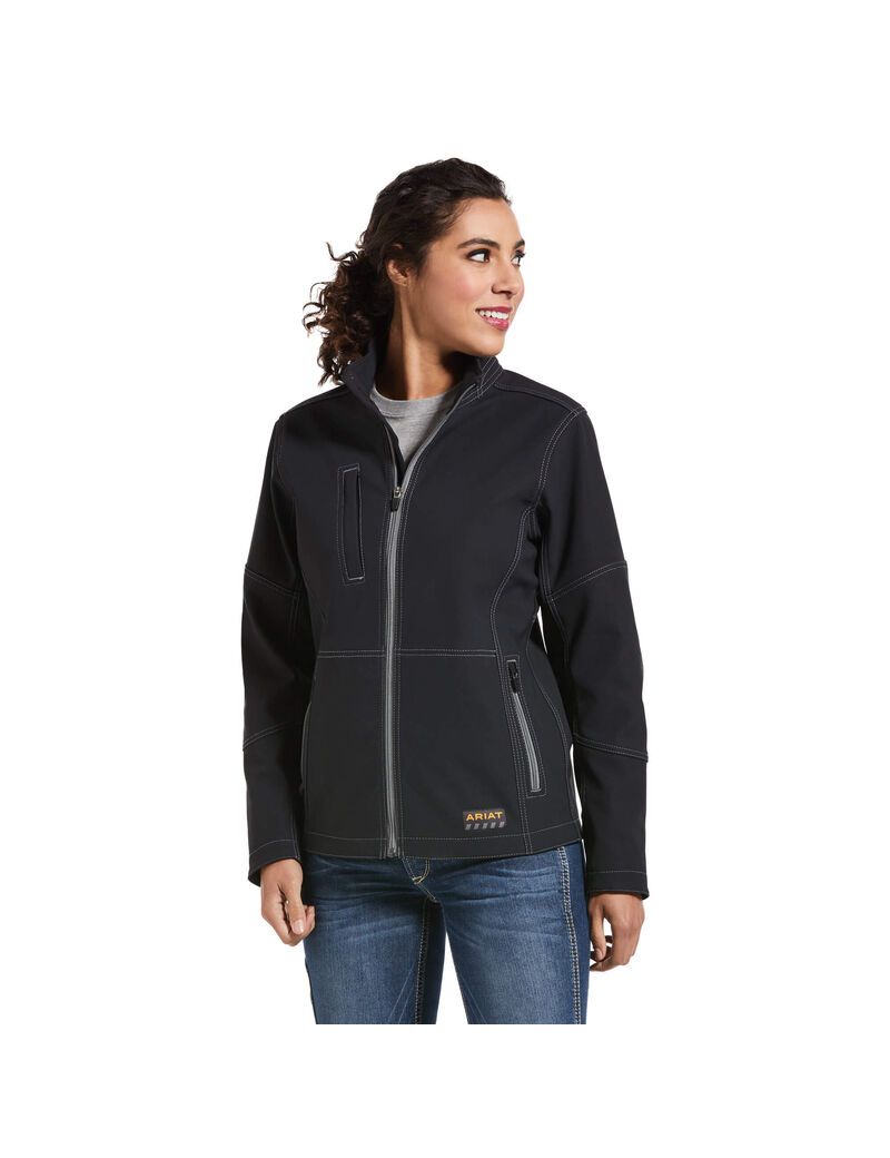 Chaquetas Ariat Rebar Stretch Lona Softshell Negros | ESU957803