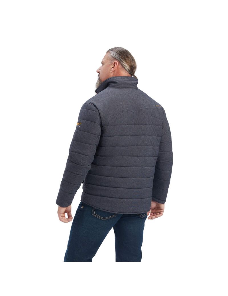 Chaquetas Ariat Rebar Valiant Stretch Lona Agua Resistant Insulated Grises | MJU675348