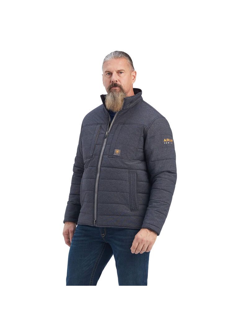 Chaquetas Ariat Rebar Valiant Stretch Lona Agua Resistant Insulated Grises | MJU675348