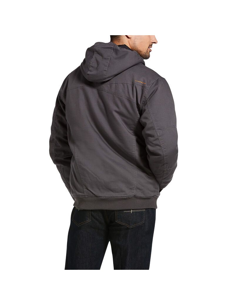 Chaquetas Ariat Rebar Washed DuraCanvas Insulated Grises | AGI265704