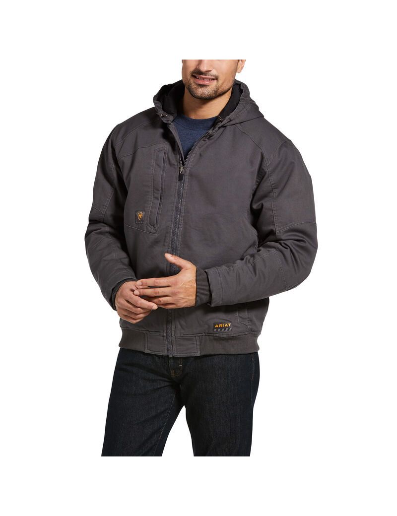 Chaquetas Ariat Rebar Washed DuraCanvas Insulated Grises | AGI265704