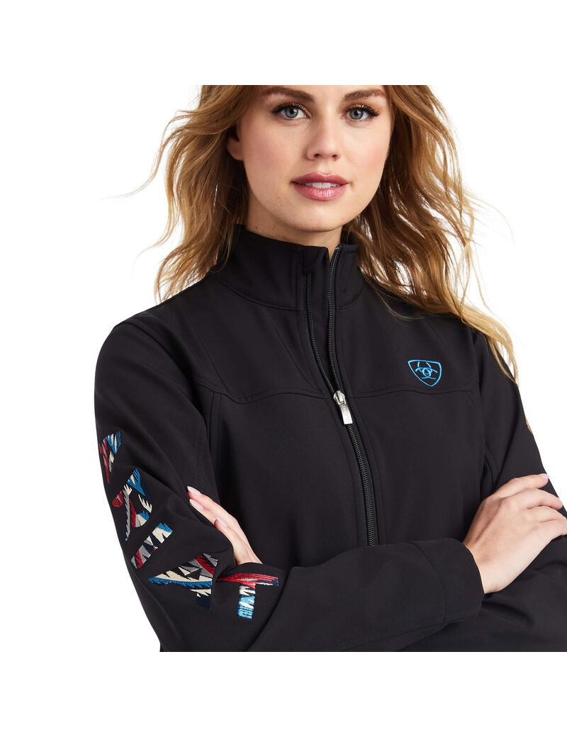 Chaquetas Ariat Team Logo Softshell Chimayo Negros Azul Marino | UGJ635840