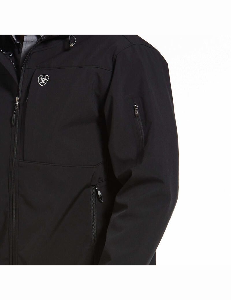 Chaquetas Ariat Vernon Encapuchado Softshell Agua Resistant Negros | JOM715362