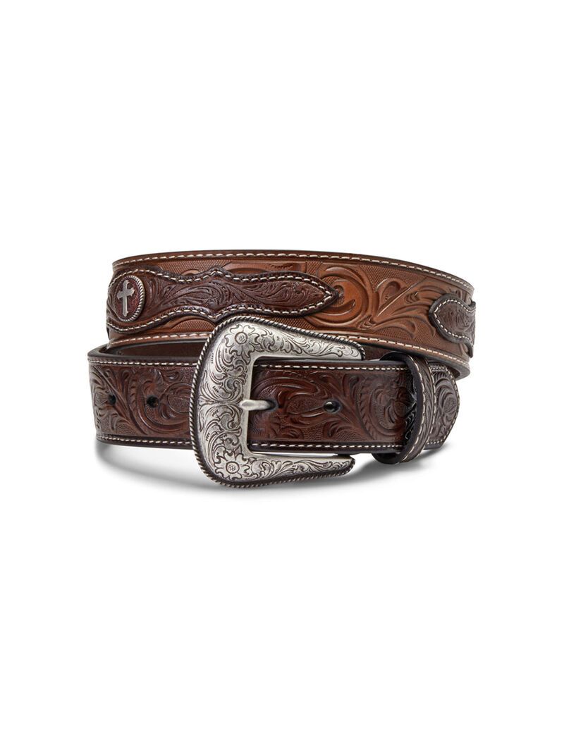 Cinturones Ariat Cross Medallion Marrom | HAO301584