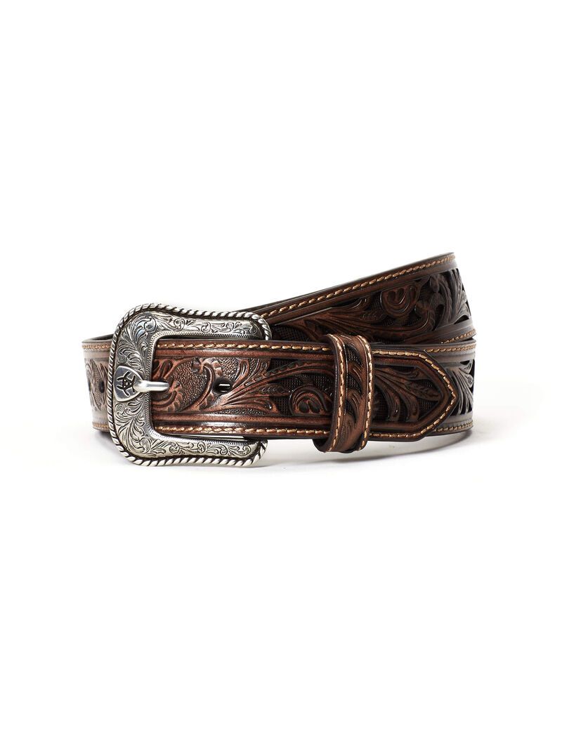 Cinturones Ariat Cuero 1.5\' Stamped Hebilla Marrom | XZQ721569