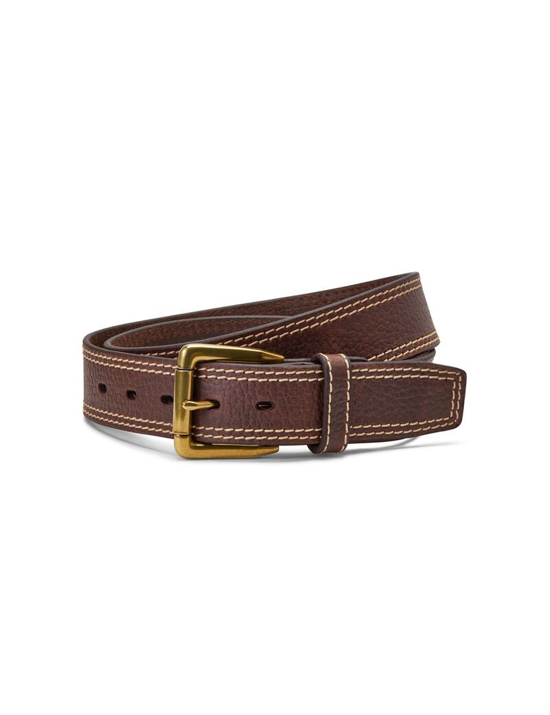 Cinturones Ariat Gold Hebilla Double Stitch Marrom | KZG079418