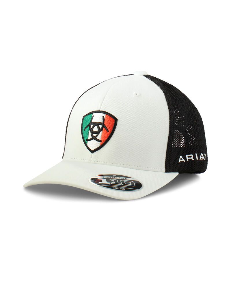 Gorras Ariat Mexico shield logo Blancos | JSO195062